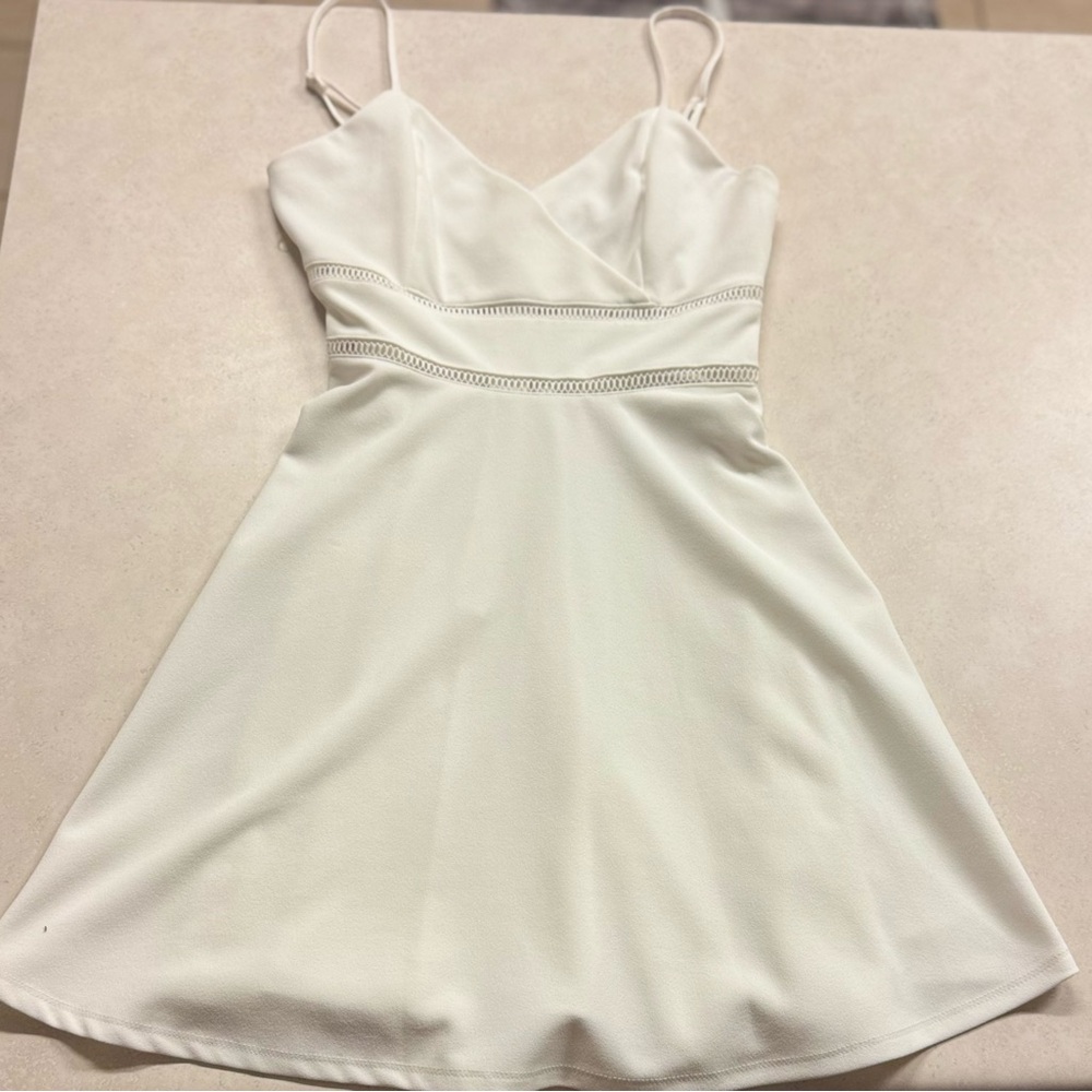 Trixxi White Dress with Delicate Straps
